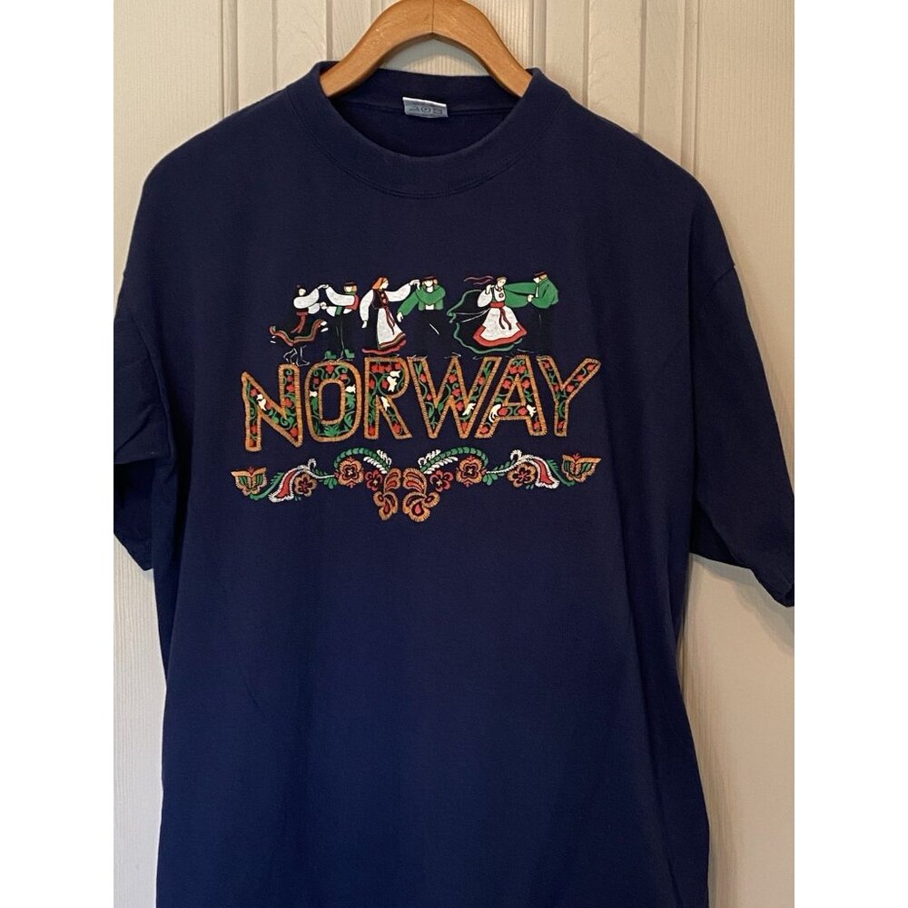 Norway Blue S/S T-Shirt Men's XL Sportswear Classic 100% Cotton - Picture 3 of 7